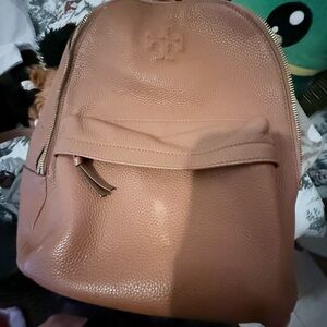 Tory Burch Brown Leather Backpack